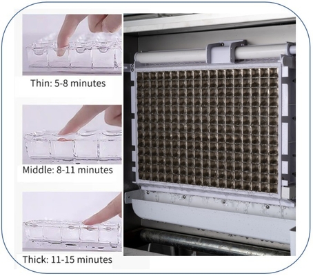 500kg/24h 아이스큐브 제조 기계 CB CE RoHS 인증 및 1236 * 600 * 670mm 크기